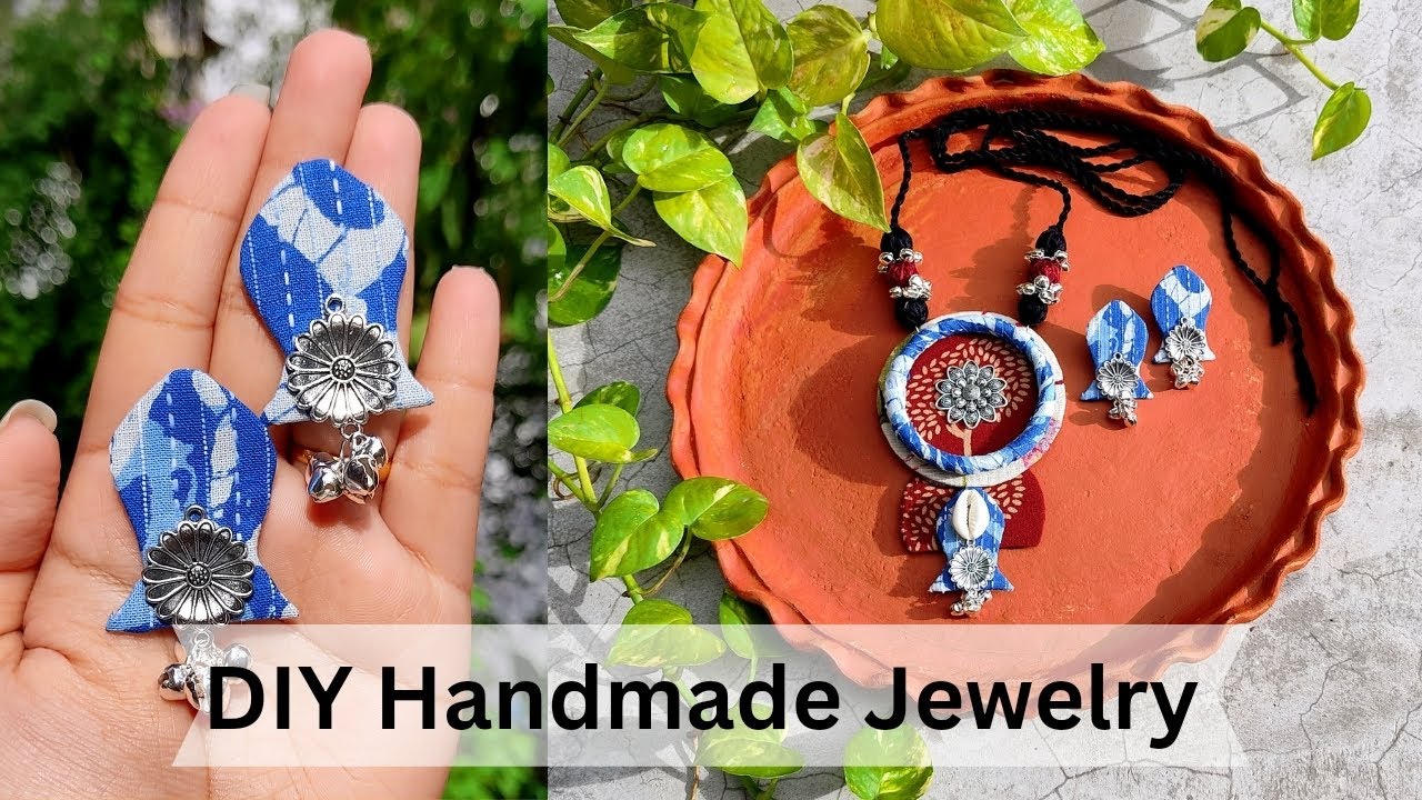 DIY Handmade Jewelry | Jewellery Making at Home | Fabric Jewellery ...