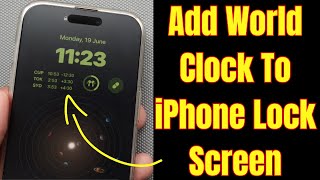 How to Add World Clock Widget on lock Screen iPhone 15 Pro Max screenshot 5