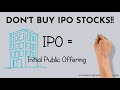Don't Buy IPO Stocks!!