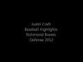 Justin craft baseball highlights richmond braves defense 2012