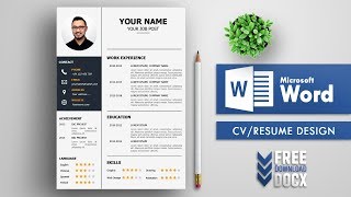 Professional Resume Design Template In Ms Word Word Cv Template Youtube