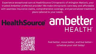 Ambetter - Chiropractic with HealthSource of Arlington Matlock