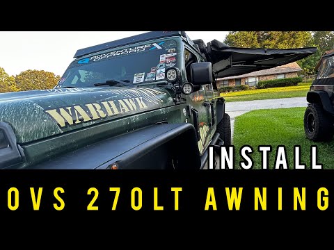 Overland Vehicle Systems Nomadic 270 LT Awning | MotoBilt Roof Rack | Install |  Slide Out Shelf |