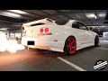 Anti lag System Nissan Skyline R33 CRAZY LOUD SHOOTING FLAMES IN GARAGE!!!