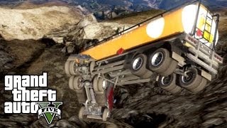 GTA V: Driving Big Vehicles Off of Mount Chiliad