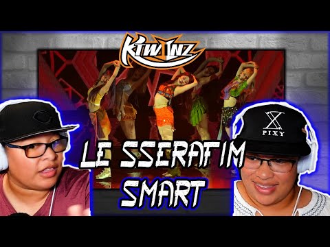 TWINS REACT TO LE SSERAFIM - SMART Showcase AND Fancam! #lesserafim #kpop #kpopreaction