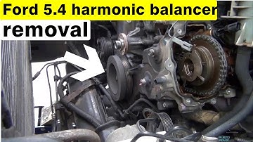 how to remove crank shaft pulley harmonc balancer on Ford 5.4 harmonic balancer removal