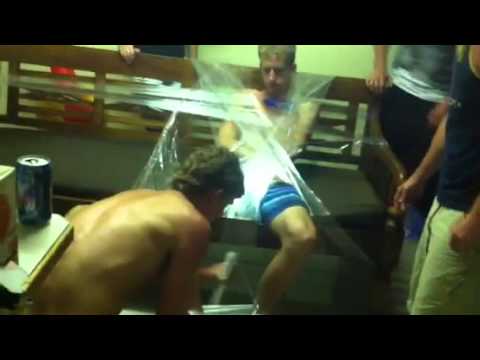 Drunken prank ken gets wrapped