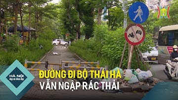 Đường đi bộ Thái Hà vẫn bị đổ rác thải | Hà Nội đẹp và chưa đẹp