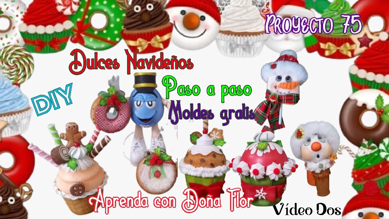 APRENDE A REALIZAR DULCES PARA DECORAR EL ARBOL DE NAVIDAD, DIY #manualidades #navidad Vídeo dos