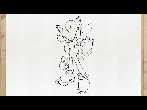 Como DESENHAR o SHADOW do SONIC passo a passo - Como DIBUJAR a SHADOW de  SONIC paso a paso 