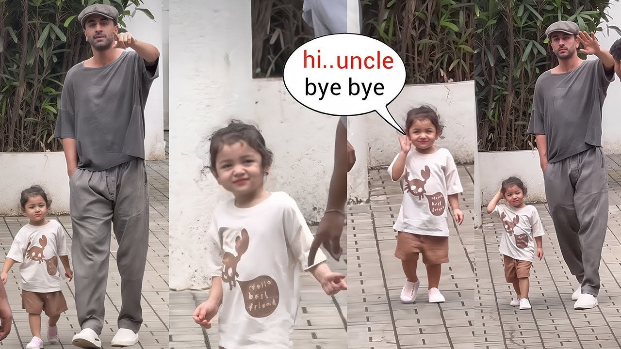 Ranbir Kapoor's Daughter Raha Kapoor talking sweetly to Media for first  time with Ranbir Kapoor - YouTube