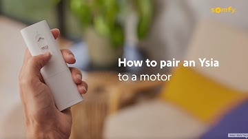 Somfy Zigbee How to pair an Ysia to a motor