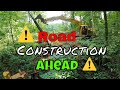 Clearing a path through the woods for a new road with the excavator and dozer #johndeere