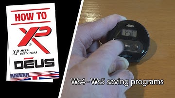 XP Deus Ws4 and Ws5 saving programs