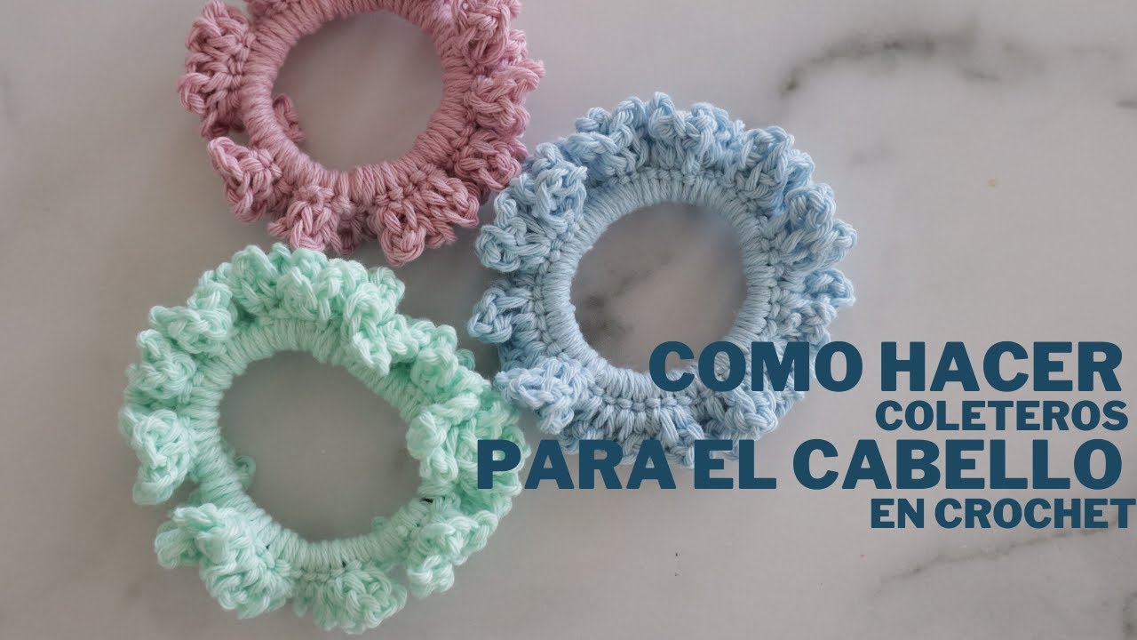 Tutorial para hacer gomitas de pelo a crochet