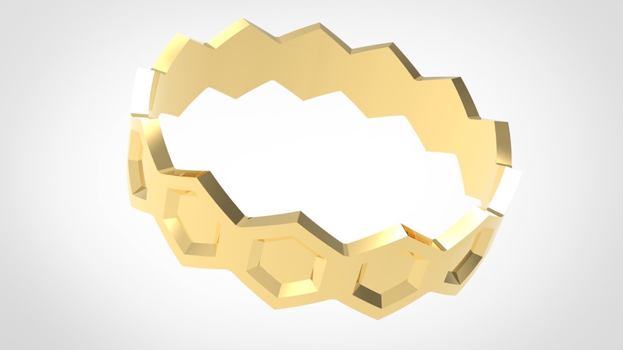 Solidworks Ring Tutorial 「DESIGN 327」 Hexagon Ring | Solidworks tutorial - YouTube