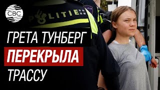 Протест Греты Тунберг против Евросоюза, перекрыла крупную трассу А12. Ее задержали