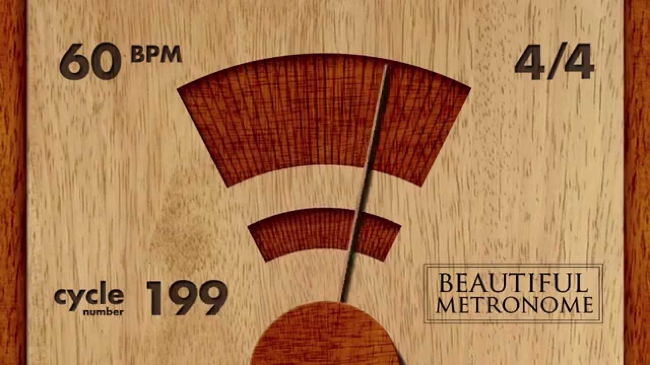 60 BPM 4/4 Wood Metronome HD - YouTube