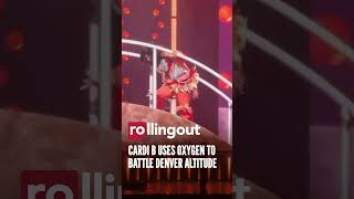 Cardi B Uses Oxygen To Battle Denver Altitude