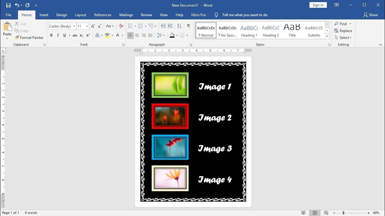 Microsoft Word Tutorial |How to Insert Images and Text Into a Word ...