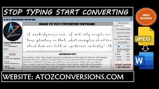 Image To Word Conversion Software