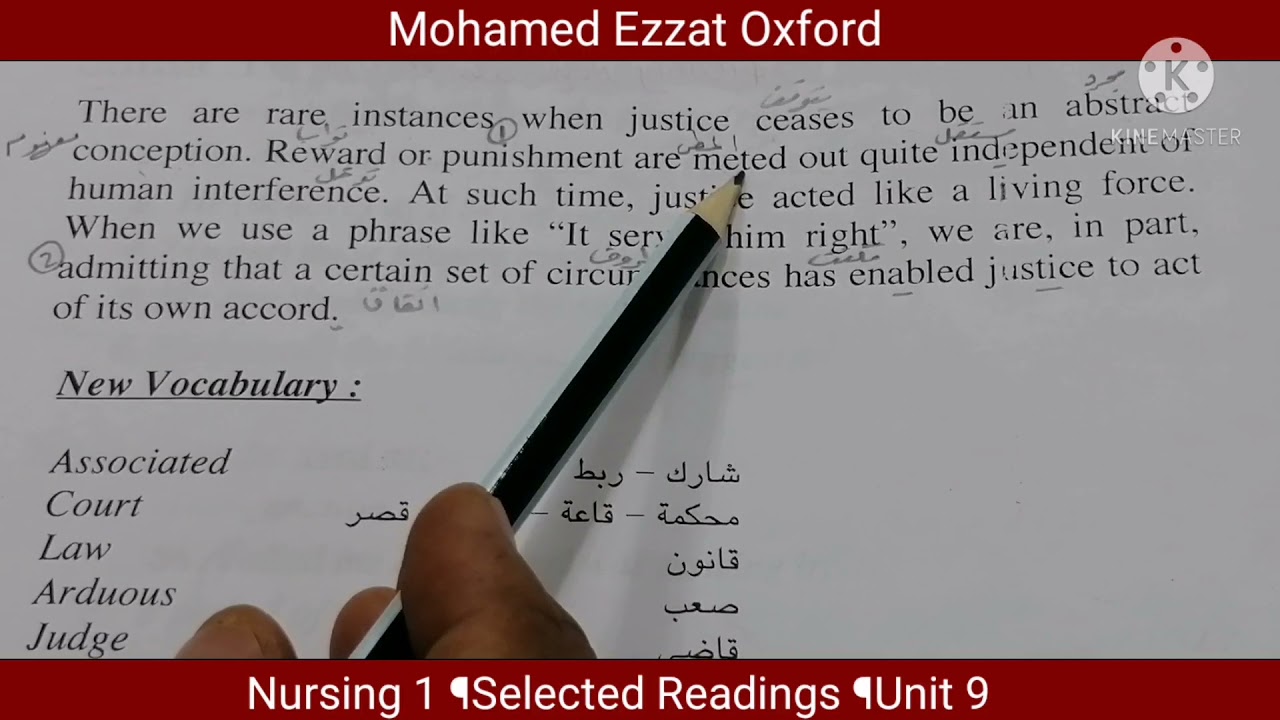 الأول تمريض¶لغة إنجليزية¶إنجليزي ثقافي ¶الوحدة 9¶Selected Readings ¶Unit 9.