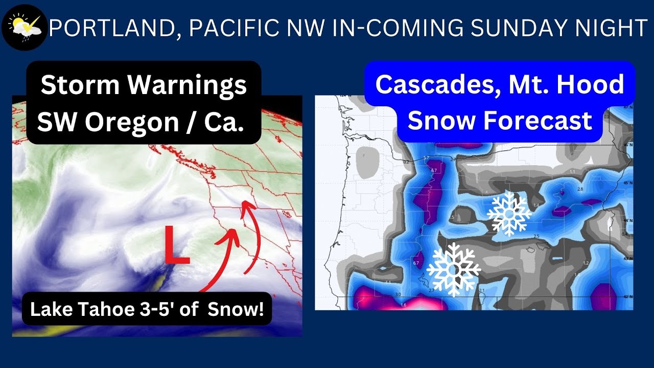 Portland, Pacific Northwest Weather Sunday Night - Monday Storm - YouTube