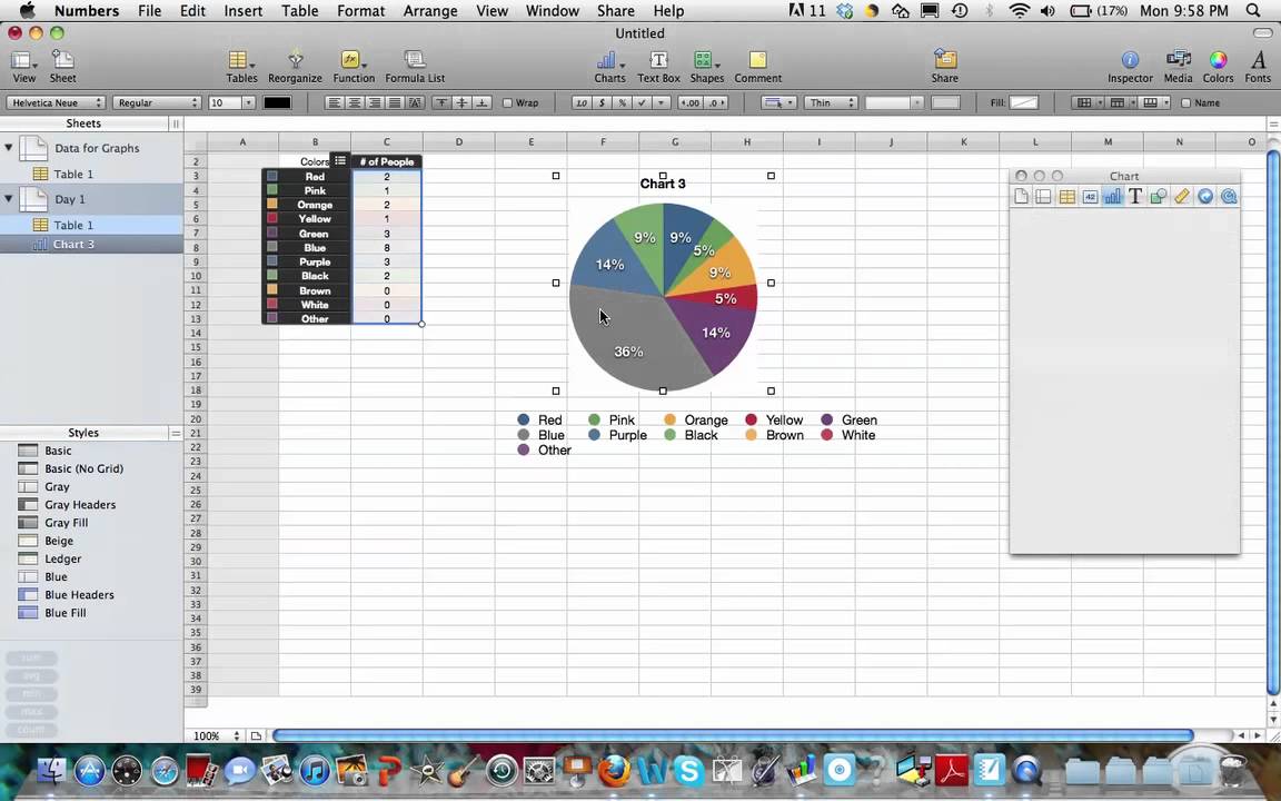 How To Make A Pie Chart In Numbers Mac