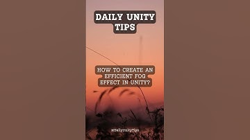 How to create an efficient fog effect in unity? #FreeTutorials#UnityTips#UnityCommunity#GameDevTips