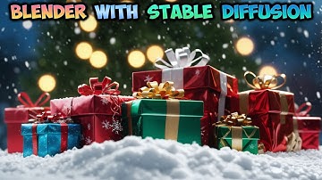 Blender with Stable Diffusion XL Tutorial - Christmas gift boxes - img2img