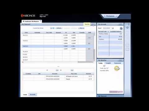 Kronos 7 How to enter time and pay codes Rev A