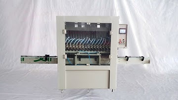 testing two integrated line toilet cleaner liquid filling angle neck bottles capping for U.S Buyer