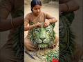 মামা ওই দেখো পাতা দিয়ে বাঘ বানাচ্ছে🐯🥰 ! #funny #comedy #trending #shorts #youtubeshorts