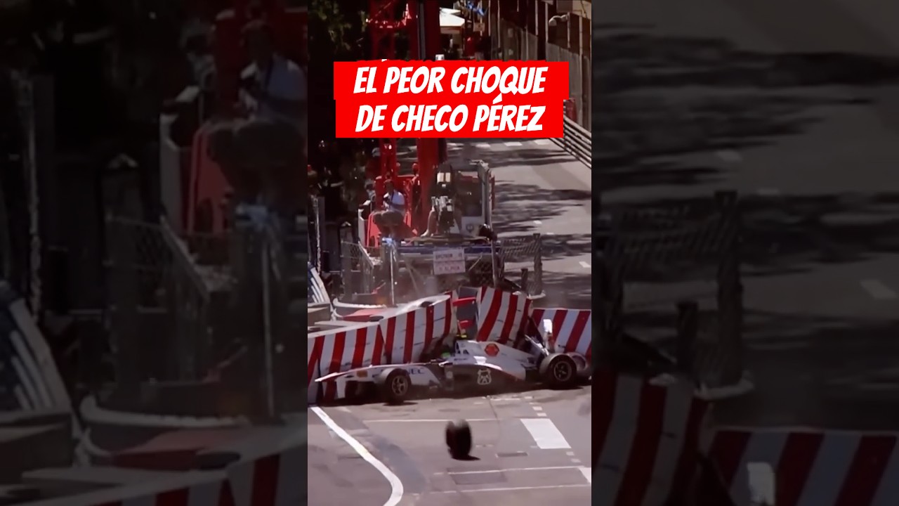 El peor choque de Checo Pérez #f1 #monacogp #checoperez