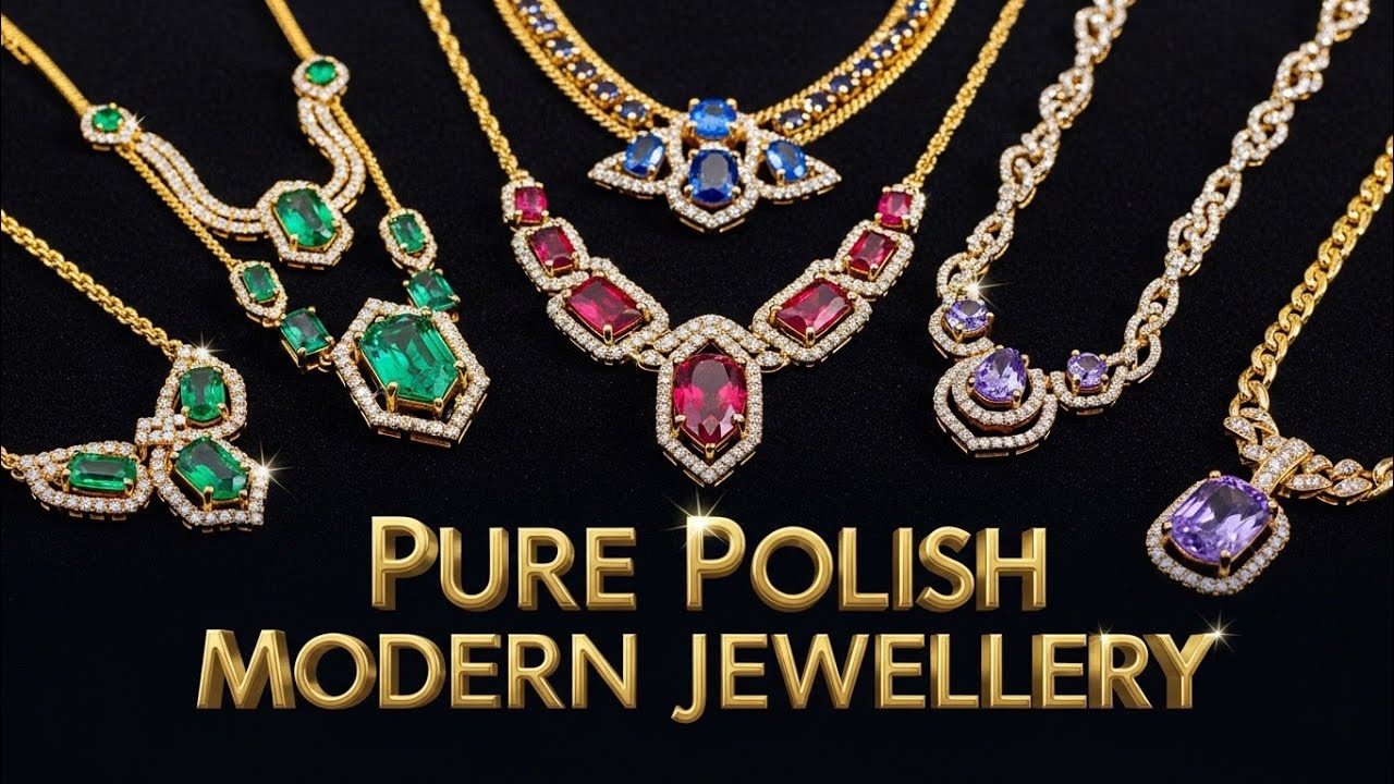 Luxury Designer Gold Jewellery Collection 2026 | Elegant Daimond Necklace & Bracelet Set