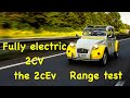 Fully electric 2cv the 2cEv, range test.