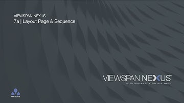 7a | VIEWSPAN NEXUS | Layout Page & Sequence