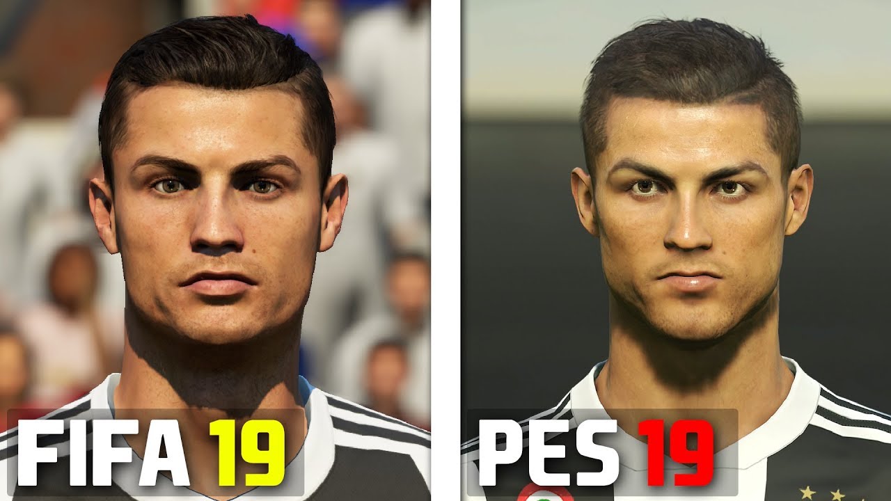 Fifa 19 Vs Pes 19 Juventus Player Faces Comparison Youtube