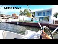 [4K] Relaxing boat tour through Empuriabrava canals (yachts and luxury homes)