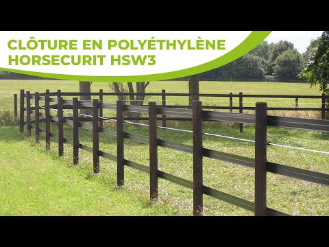 La clôture en lisses polyéthylène HORSECURIT HSW3, par Abrivert