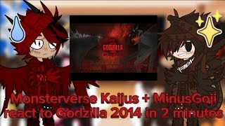 Monsterverse Kaijus + MinusGoji react to Godzilla 2014 in 2 minutes by @slick4785//(🇧🇷/🇱🇷)//