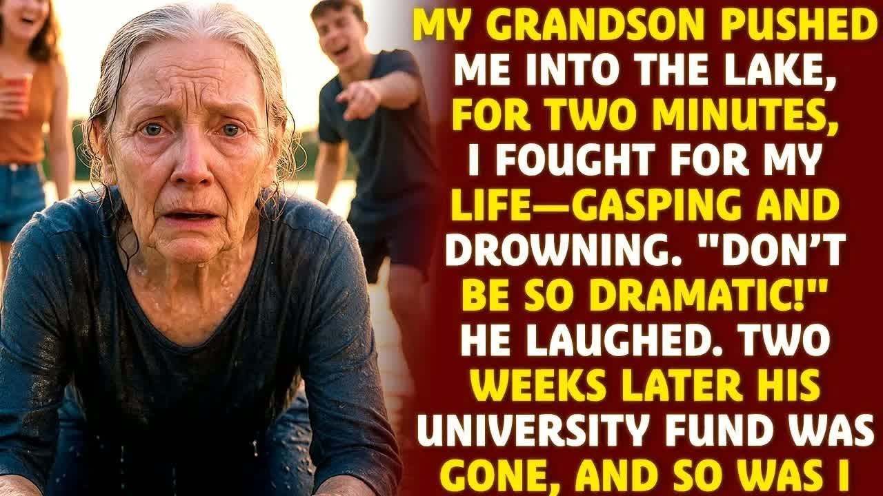 My grandson pushed me into the lake, and laughed： ＂Don't be so dramatic＂ while I was drowning  So I