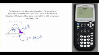 Smoke Alarm Battery using TI84 invnorm command screenshot 4