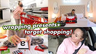 Wrapping Christmas presents + target shopping! Vlogmas Day 19 \& 20