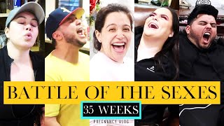 PREGNANCY VLOG - 35 Weeks -Battle Of The Sexes! | Jacqie Rivera