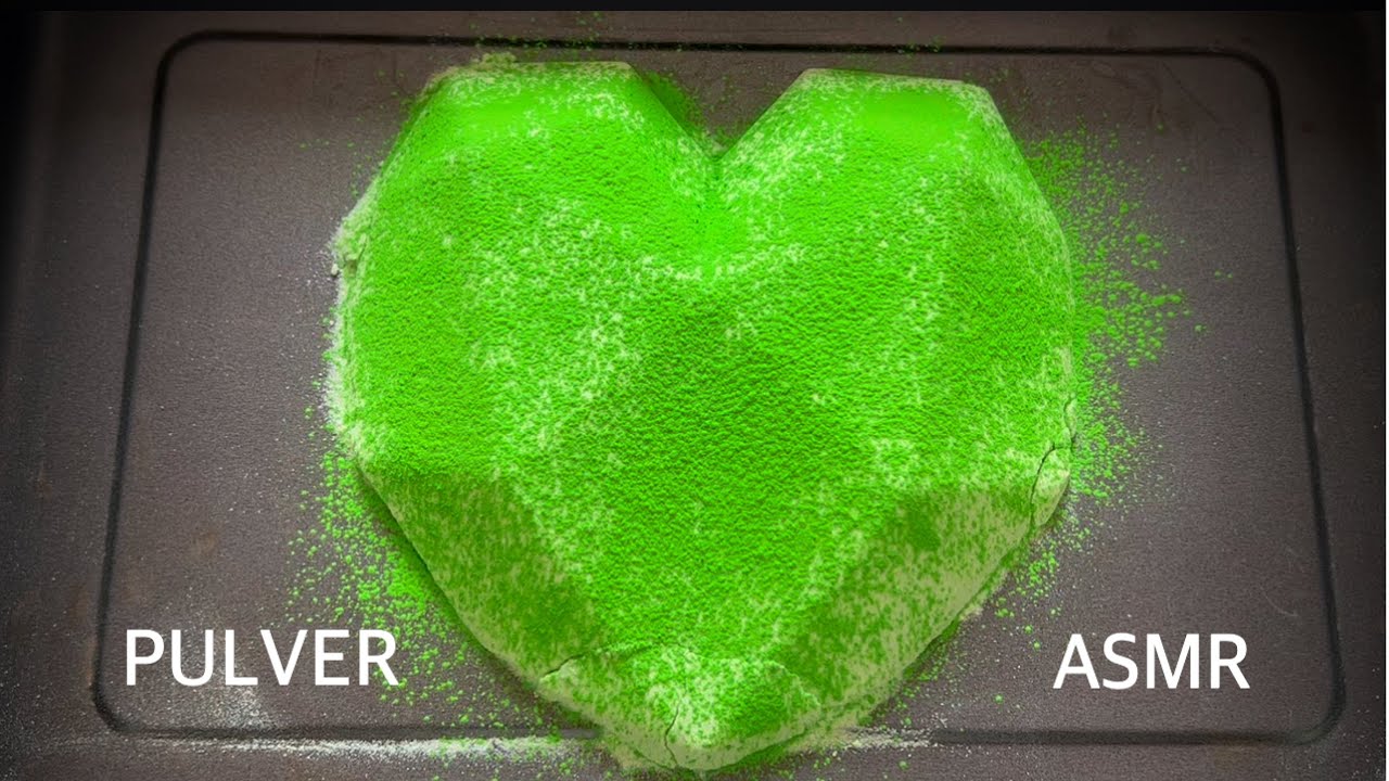 ASMR baking soda heart series green💚 read description👇 YouTube