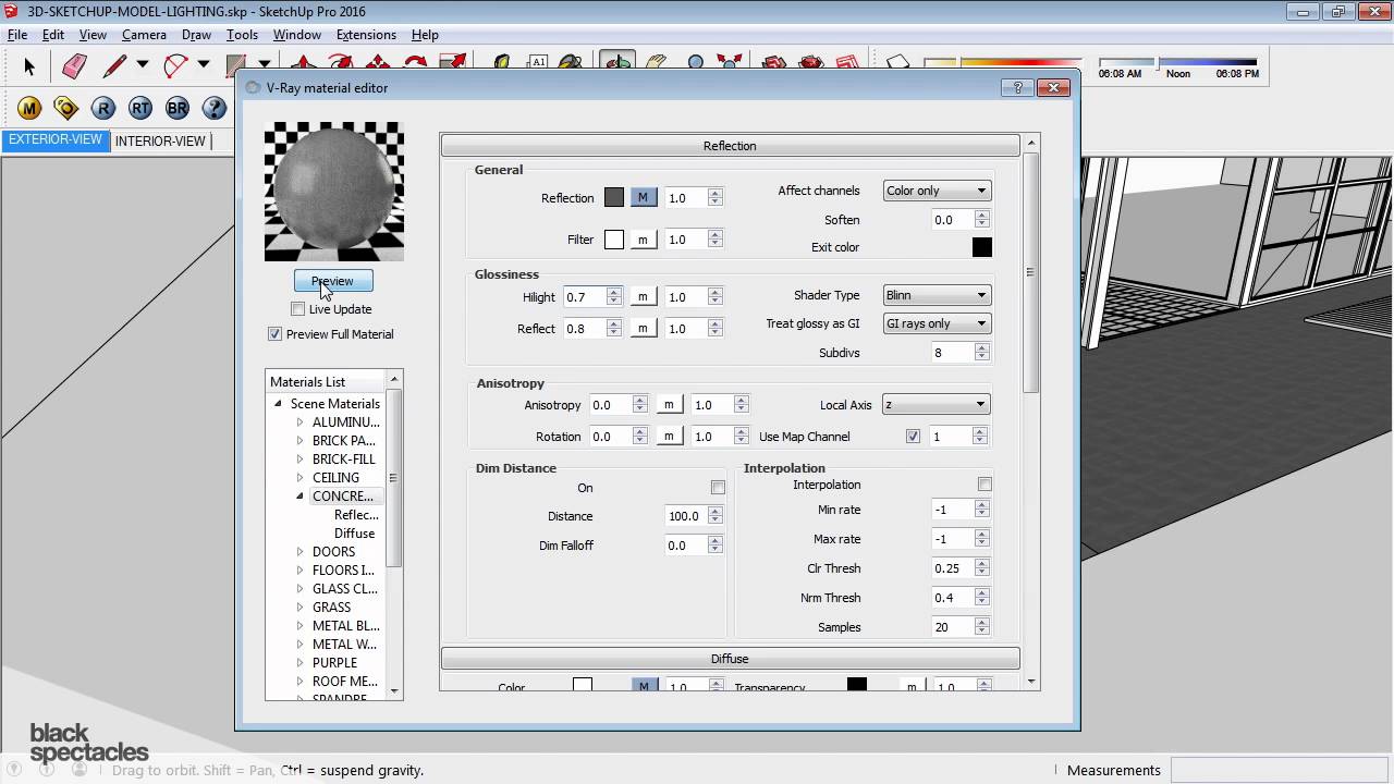 vray settings glossiness