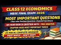 Class 12 Economics HBSE Final Exam 2026 | Most Important Questions|HBSE Class 12 Economics |Class 12