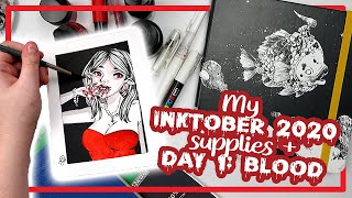 My FANGTOBER 2020 Art Supplies | Day 1: Blood